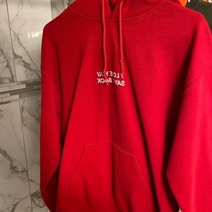 LONLEY GHOST I LOVE YOU SAY IT BACK MIRROR SWEATSHIRT